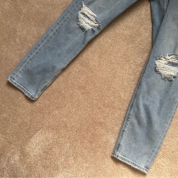 🦋 American Eagle Stretch Short Size 2 Distressed Medium Wash Skinny Jeans - Picture 15 of 15